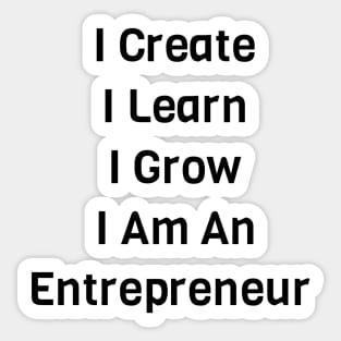 I Am An Entrepreneur Sticker